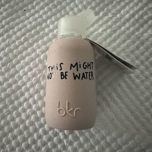 bkr 8 oz “This Might Not Be Water” water bottle with pink silicone cover - NWT